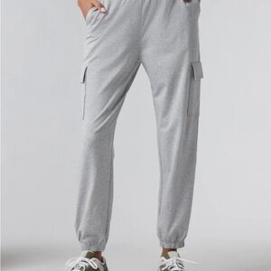 Vuori Light Gray Women's Cargo Jogger Pants